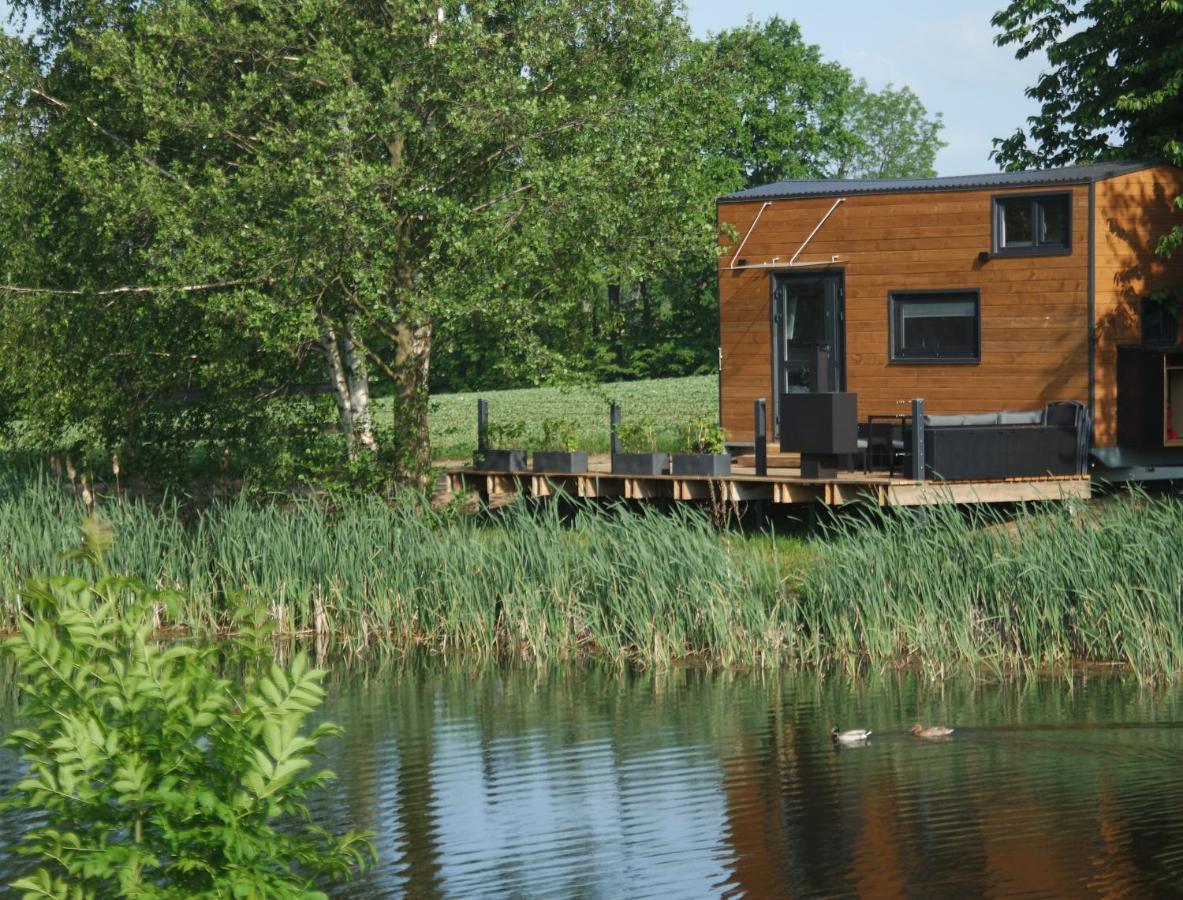 Tinyhousebeidresden 1 - Direkt Am Naturteich - Naehe Saechsische Schweiz, Dresden Großharthau Zewnętrze zdjęcie
